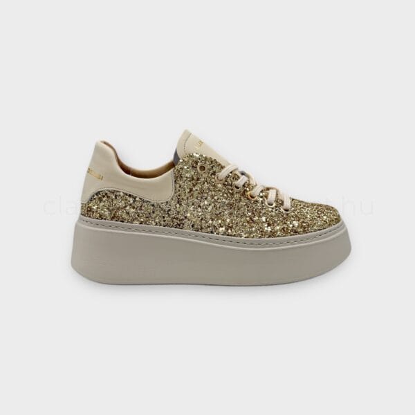 Lux By Dessi sneaker - Hanza-01 arany glitteres bézs - Image 2