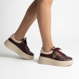 Lux by Dessi Sneaker 976/LN bordó bézs
