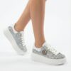 Lux By Dessi sneaker - Hanza23-59/luna ezüst brokát