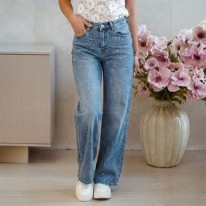 Lux By Dessi nadrág - farmer ezüst mintázattal