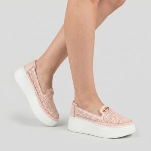 Lux By Dessi slipon - 944 perforált púder